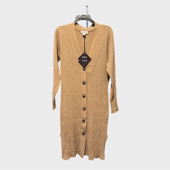 Ava & Viv Women’s Long Sleeve Rib Duster Cardigan XXL NWT - Picture 3 of 3